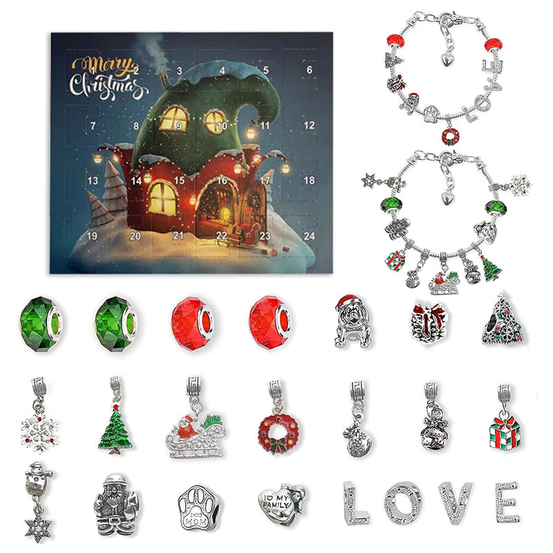 👑DIY 24 Days Christmas Countdown Calendar Bracelets Set