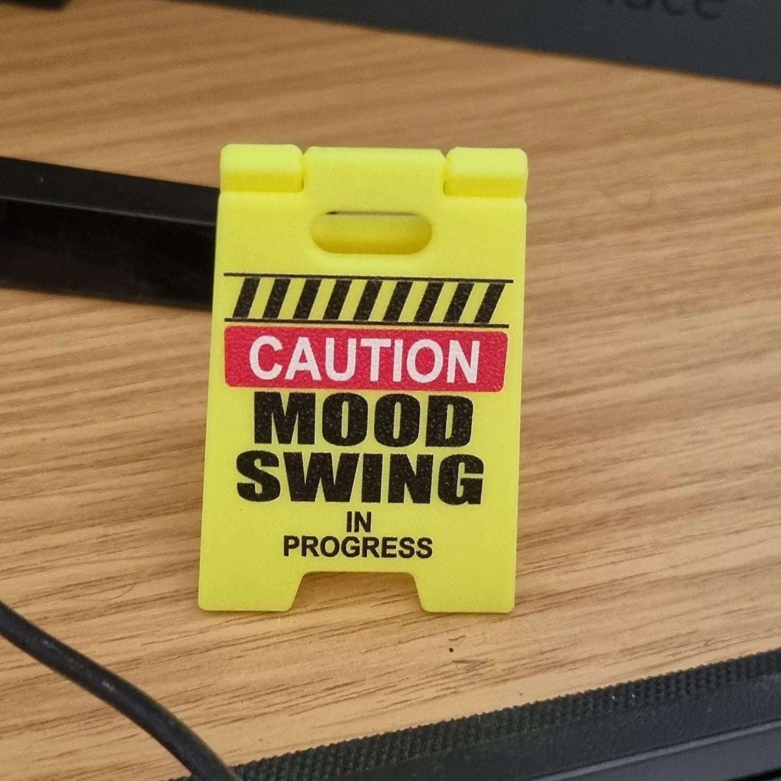 Funny Desk Hazard Caution Sign