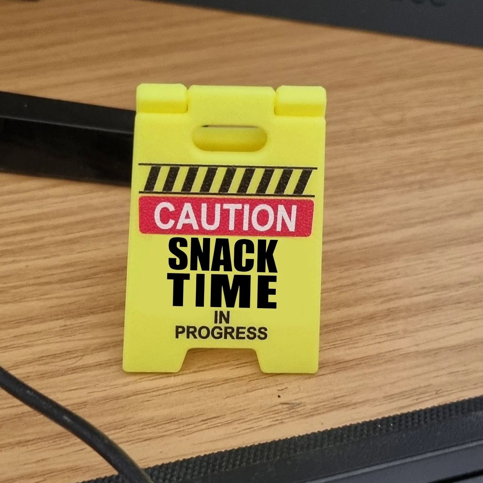 Funny Desk Hazard Caution Sign