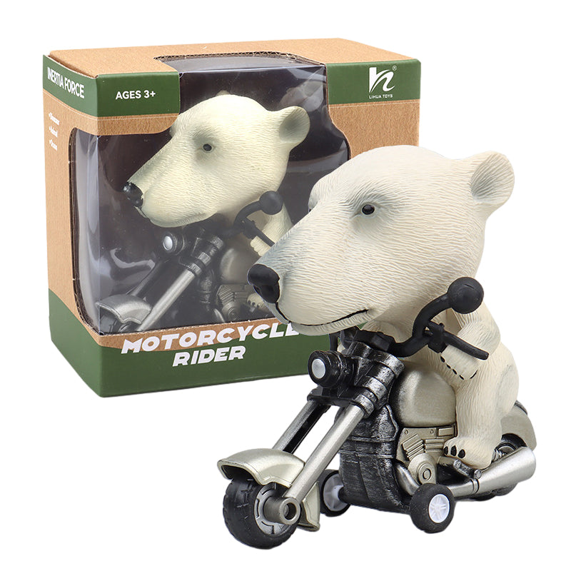 Friction-Powered Animal Motorcycle Toys