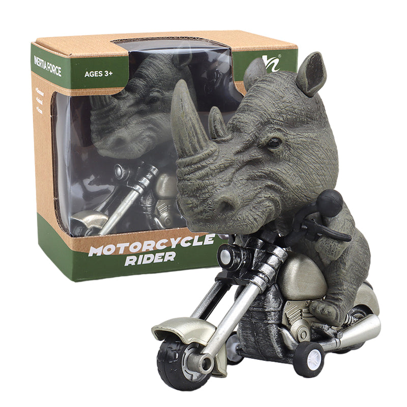 Friction-Powered Animal Motorcycle Toys