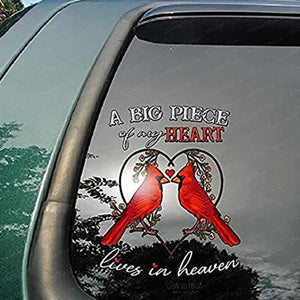 Bird and flower car sticker