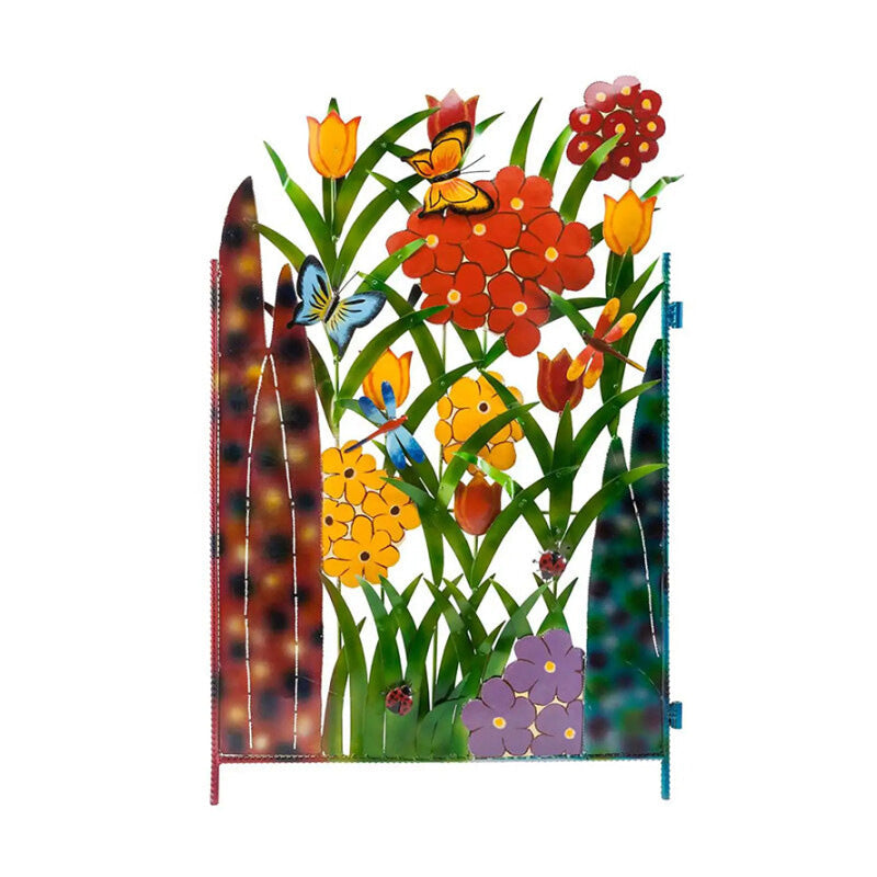 🌈Colorful Metal Butterfly and Flower Garden Screen