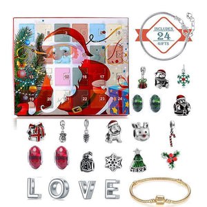 DIY 24 Days Christmas Countdown Calendar Bracelets Set