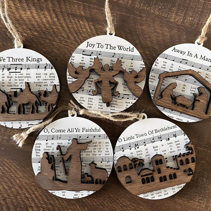 Music Sheet Nativity Ornament