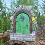 Solar Powered Fairy Door Statue with LED Light