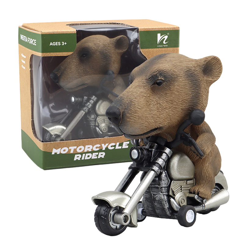 Friction-Powered Animal Motorcycle Toys