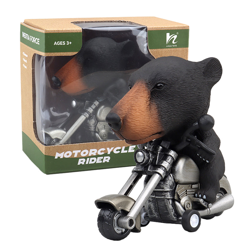 Friction-Powered Animal Motorcycle Toys