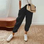 Solid Color Casual Pants