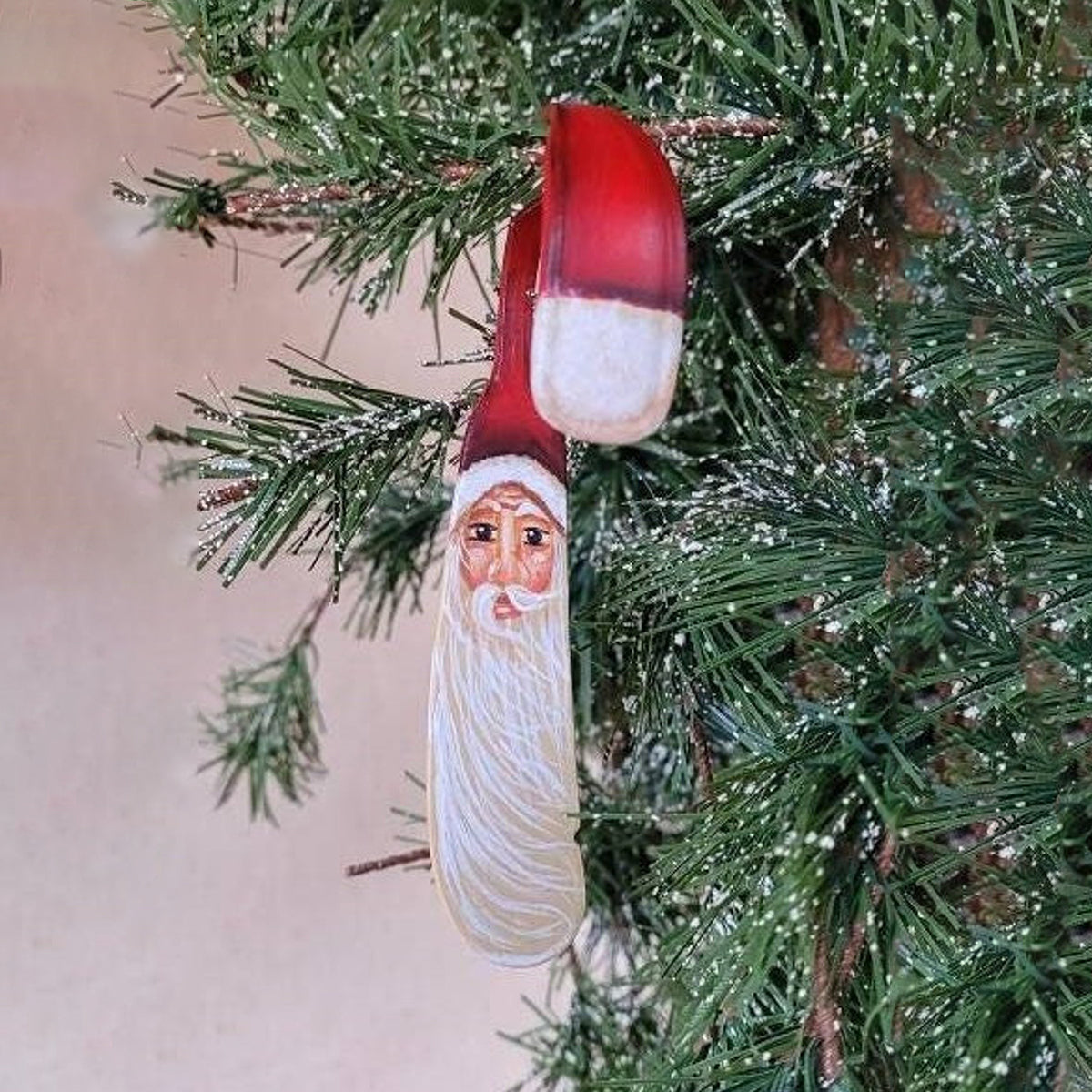 Curly Fork Santa Christmas Ornament