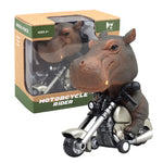 Friction-Powered Animal Motorcycle Toys