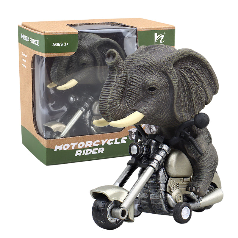 Friction-Powered Animal Motorcycle Toys