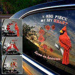 Bird and flower car sticker