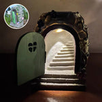 Solar Powered Fairy Door Statue with LED Light