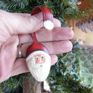 Curly Fork Santa Christmas Ornament