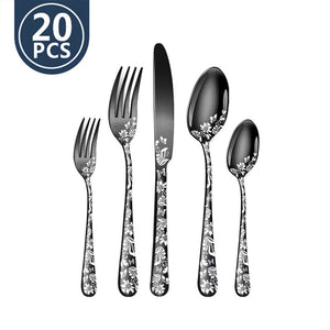 Gothic Stainless Steel Flatware (20 PCS or 30 PCS)