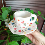 Handpainted Flower Ceramic Mug