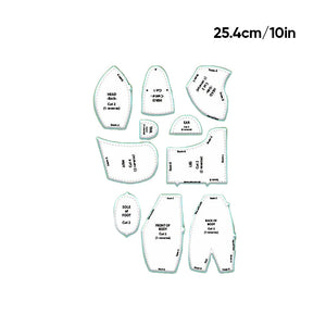 Memory Bear Template Ruler Set