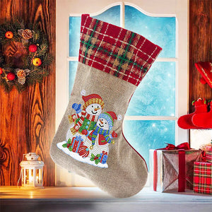 5D Diamond Painting Xmas Rhinestone Sock Embroidery Mosaic Gift Bag