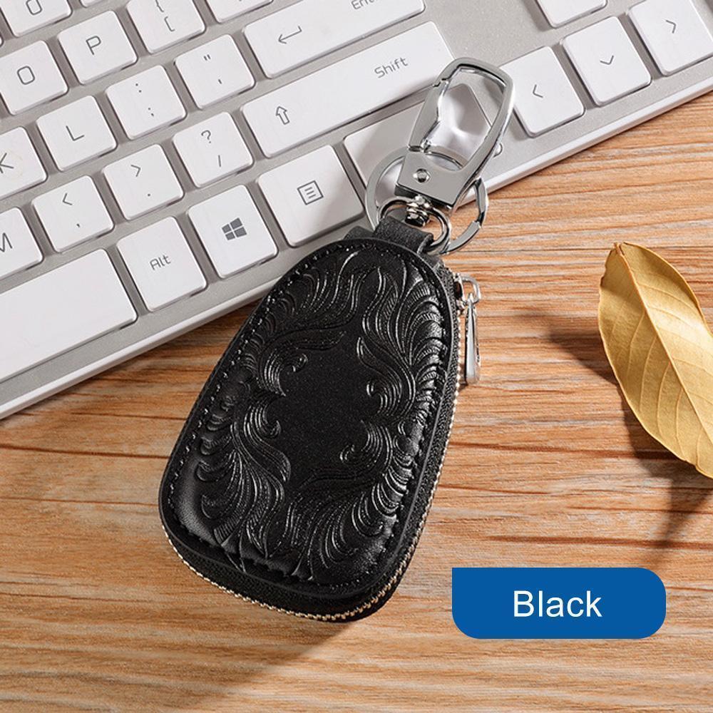 Genuine Leather Car Key Holder key Bag Keychain Wallet