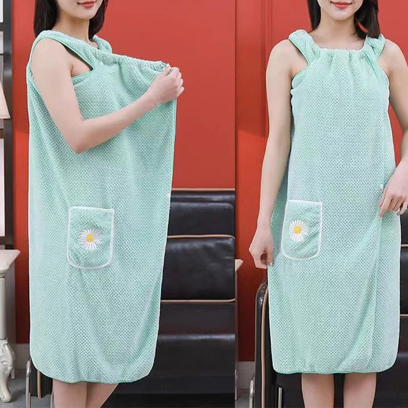 Quick Dry Absorb Water Wearable Bath Towel