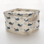 Folding Cotton Fabric Storage Basket