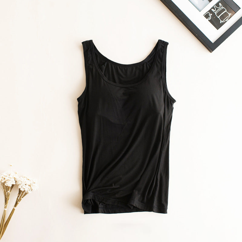 Women Built-In Bra Casual Tank