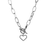 Thick Chain Toggle Clasp Necklace