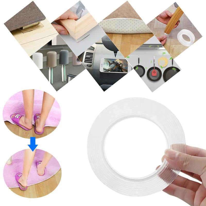 Traceless, Washable & Adhesive Tape