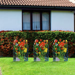 🌈Colorful Metal Butterfly and Flower Garden Screen