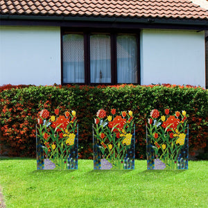 🌈Colorful Metal Butterfly and Flower Garden Screen