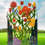 🌈Colorful Metal Butterfly and Flower Garden Screen