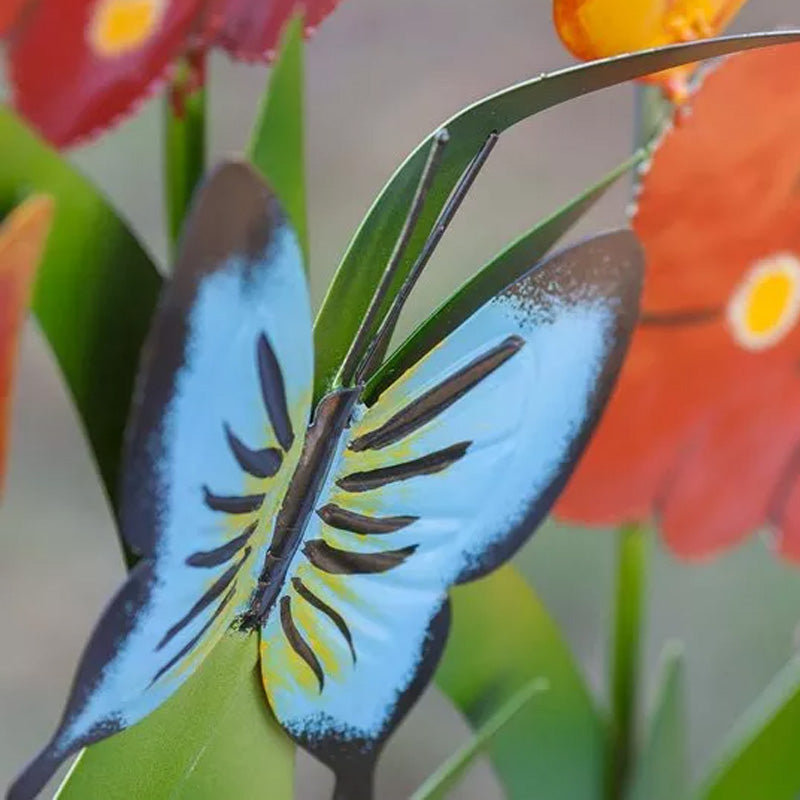 🌈Colorful Metal Butterfly and Flower Garden Screen