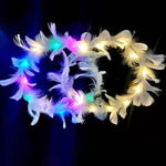 Girls Sweet LED Light Up Glowing Feather Crown