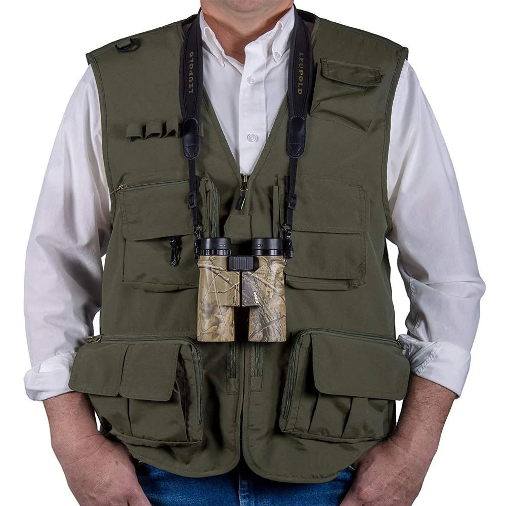 Outdoor Lightweight Mesh Fabric Vest with 16 Pockets