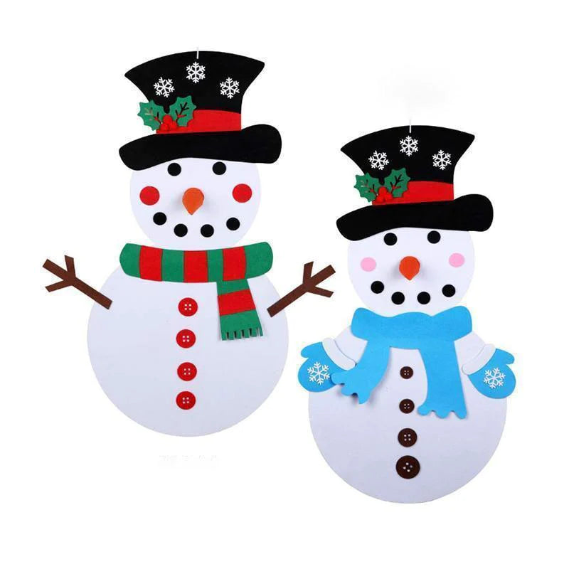 DIY Felt Christmas Snowman Set