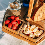 Portable Wooden Outdoor Picnic Wine Table