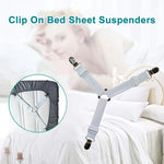 Bed Sheet Fasteners, 8 Pack Adjustable Triangle  Elastic Band Straps
