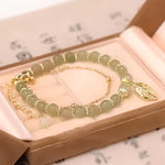 🔥Last Day Promotion 50% OFF💞hetian jade gold leaf bracelet