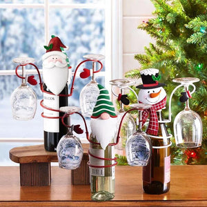 🎁Christmas Gift Wine Bottle Glass Holders