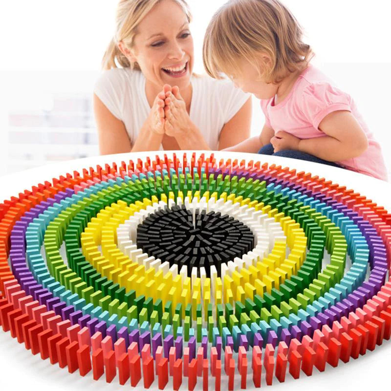 Colorful Domino Blocks Wooden Toys (120 PCs)