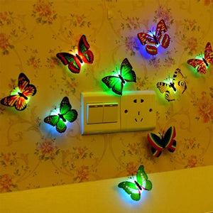 9 Pcs LED Butterfly Lights Wall Stickers