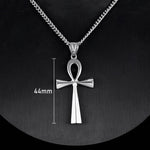 Stainless steel ancient Egyptian Cross men's Necklace