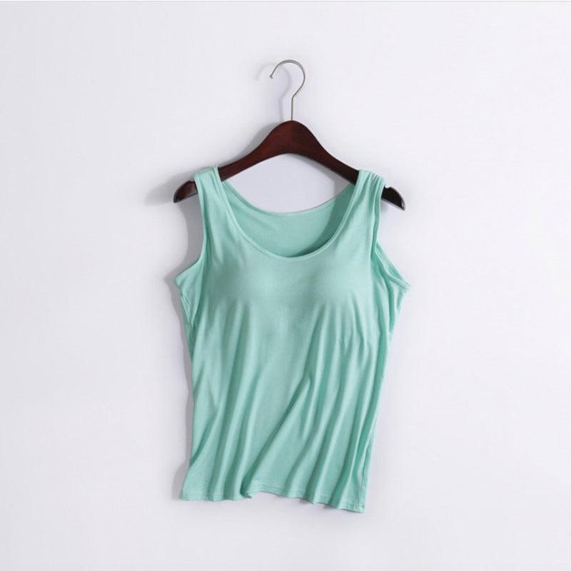 Women Built-In Bra Casual Tank