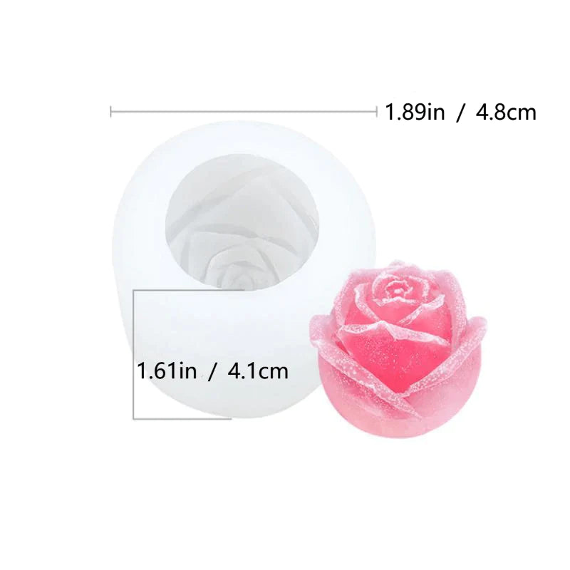 3D Silicone Rose Shape Ice Cube Mold