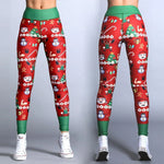 Christmas striped print pants