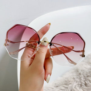 Fashion Vintage UV400 Ladies Oversized Square Sunglasses