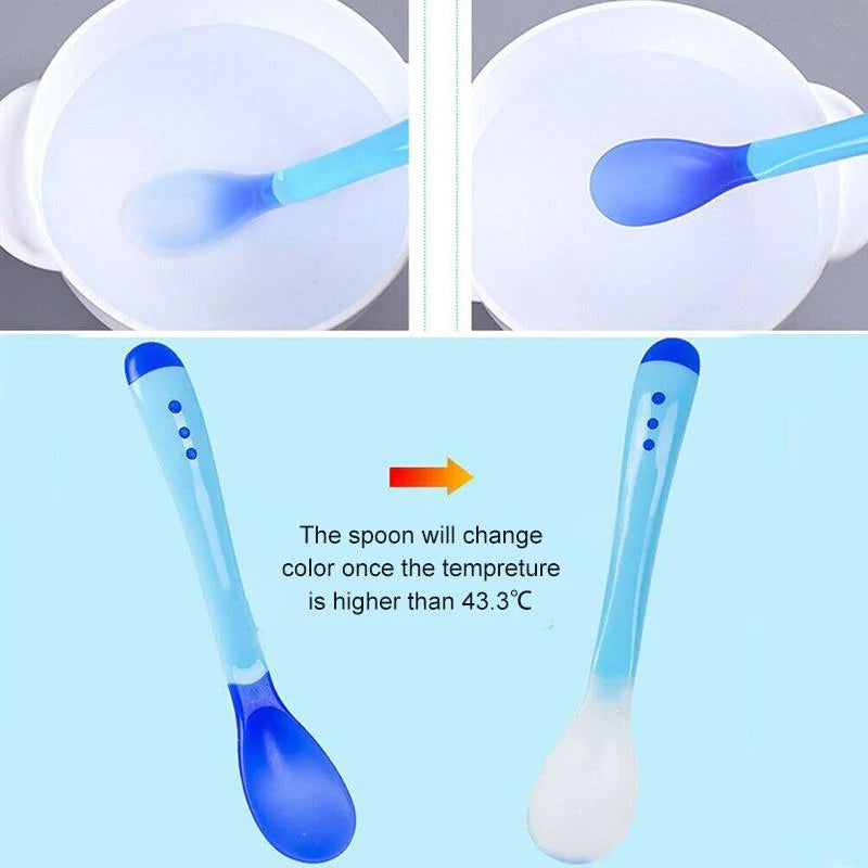 Silicone Heat-Sensitive Spoons for Baby