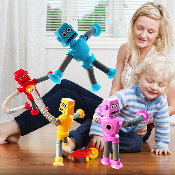 Telescopic Suction Cup Robot Toy