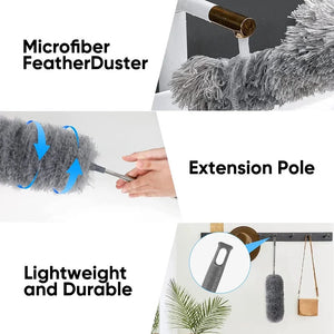 Retractable Washable Curved Microfiber Duster